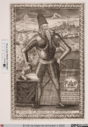 Bildnis Albrecht IV. Alcibiades, Markgraf zu Brandenburg-Kulmbach u. Bayreuth (reg. 1541-57)