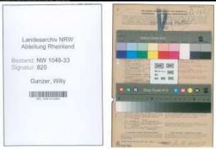 Entnazifizierung Willy Ganzer , geb. 23.09.1914 (Lehrer)