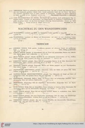Teppiche (Nr. 412-424)
