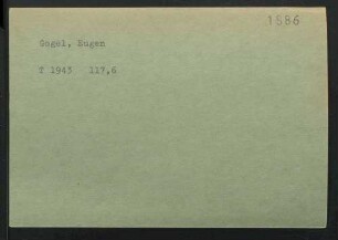 Gogel, Eugen