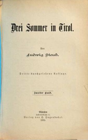 Drei Sommer in Tirol, 2