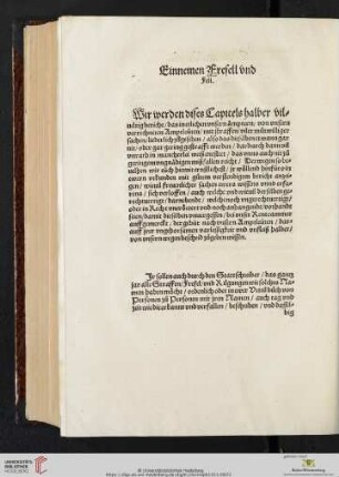 Einnemen Frefell vnd Fell