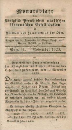 Num. 11. November 1823.