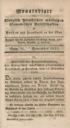 Num. 11. November 1823.