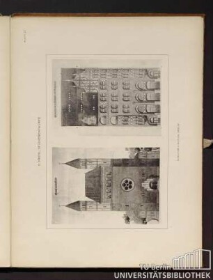 Blatt 22. Entwurf zu einer Kirche. Entwurf zu einem Geschäfts- und Wohnhause.