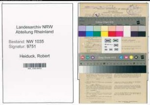 Entnazifizierung Robert Heiduck , geb. 02.02.1902 (Steiger)