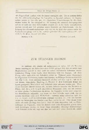 10: Zur Tübinger Bronze, 2