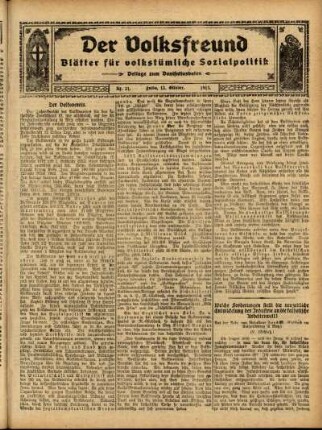 Ausgabe vom Sonntag, den 12. Oktober 1913.