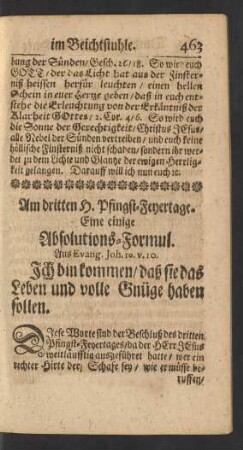 Am dritten H. Pfingst-Feyertage.