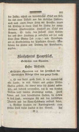 Fünfzehntes Hauptstück. Geschichte von Spanien