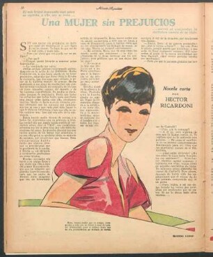 Una mujer sin prejuicios : Novela corta por Héctor Ricardoni