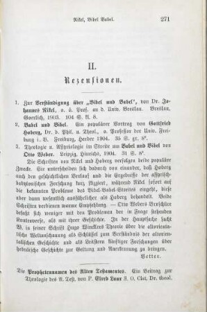 271-272 [Rezension] Laur, Elred, Die Prophetennamen des Alten Testamentes