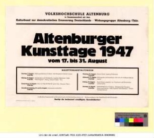 Originaltitel: Altenburger Kunsttage 1947