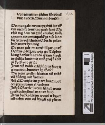 Von den armen jäcken Erdbiten vnd andern gemeinen dingen
