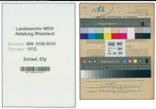 Entnazifizierung Elly Schaaf , geb. 17.03.1891 (Lederwarenhaendlerin)