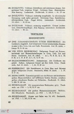IV. Textilien (Nr. 487-570)