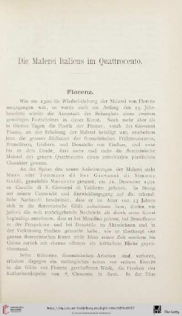 Die Malerei Italiens im Quattrocento