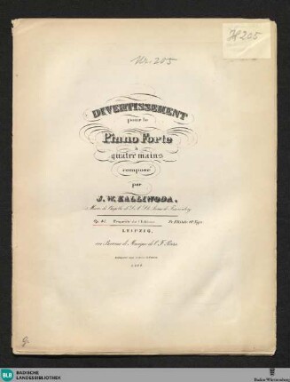 Divertissement pour le piano forte à quatre mains : Op. 47