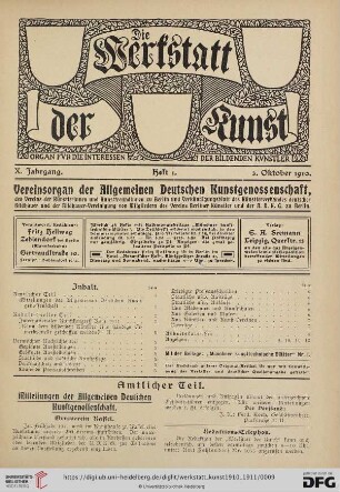 Heft 1 (3. Oktober 1910)