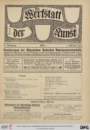 Heft 1 (3. Oktober 1910)