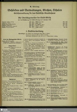 1. Stadtverwaltungen
