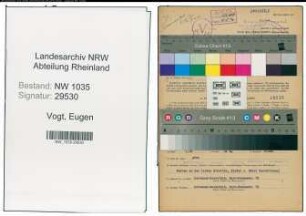 Entnazifizierung Eugen Vogt , geb. 28.11.1904 (Bergbauangestellter)