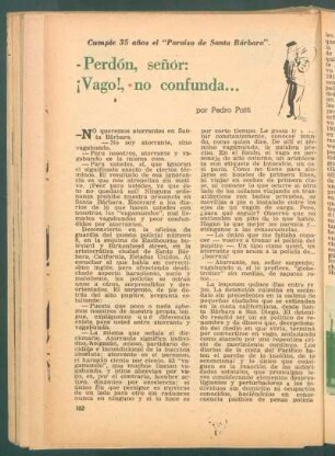 Perdón, señor: ¡Vago!, no confunda ... : Cumple 35 años el "Paraíso de Santa Bárbara"