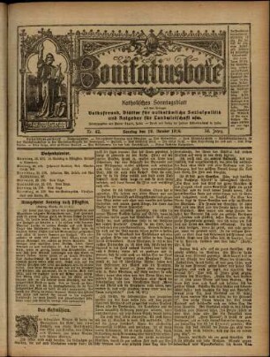 Ausgabe vom Sonntag, den 19. Oktober 1919.
