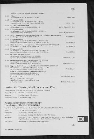 Zentrum für Theaterforschung/Hamburger Theatersammlung