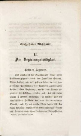 Grundzüge der Staatswissenschaft, 4. Von den Handlungen des Staats oder allgemeines Staats-Verwaltungsrecht ; 2, Die Regierungsthätigkeit und ihr Verhältniß zum Volksleben