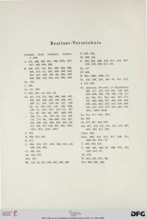Besitzerverzeichnis