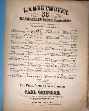 36 Bagatellen : (kleinere Clavierstücke), 4. Impromptu. Momens musicaux. - 7 S.