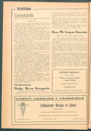 Necrología : Doña Rosa Gregorio [y] Don M. López García
