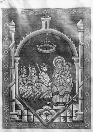 Codex Vyssegradensis / Kodex vyšehradský — Anbetung der Könige, Folio 15r
