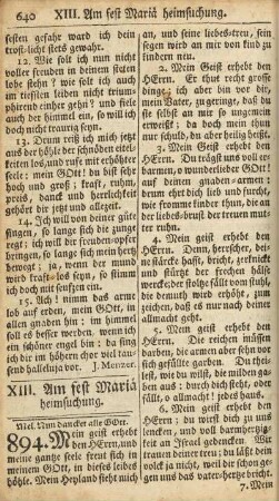 XIII. Am fest Mariä heimsuchung