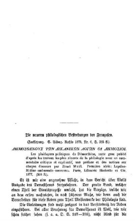 Die neueren philologischen Bestrebungen der Franzosen