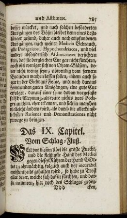 Das IX. Capitel. Vom Schlag-Fluß.