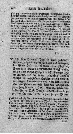Sammlung medicinischer Gutachten und Zeugnisse.