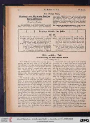 Die Erneuerung der künstlerischen Kultur