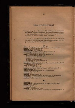 Sachverzeichniss.