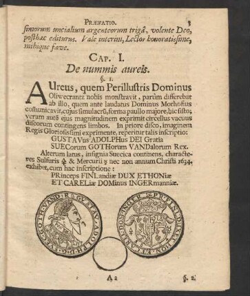 Cap. I. De nummis aureis.