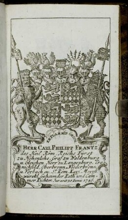 Herr Carl Philipp Frantz[...] - Herr Carl[...]