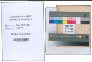 Entnazifizierung Hermann Berlich , geb. 07.06.1902 (Verwaltungsangestellter)