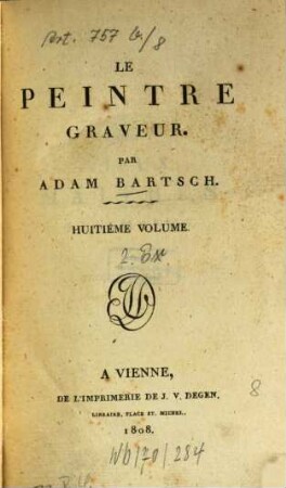 Le peintre graveur, 8. Les vieux maitres allemands ; 3