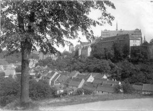 Bautzen. Stadtansicht mit Ortenburg (1483-1486, 1651-1700) Blick vom Protschenberg nach Südost