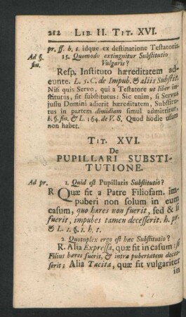 Tit. XVI. De Pupillari Substitutione