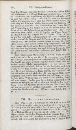 VII. Staatsarzneikunde.