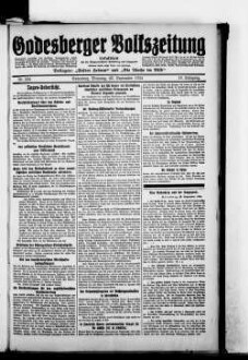 Godesberger Volkszeitung. 1913-1933