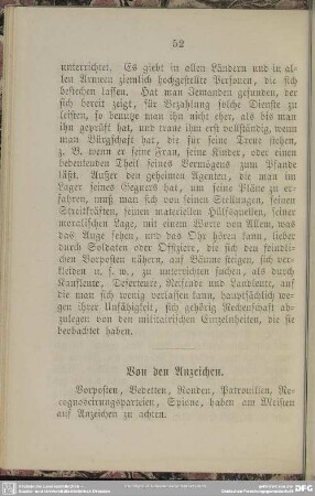 Von den Anzeichen