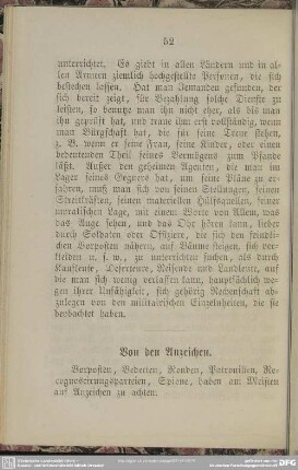 Von den Anzeichen